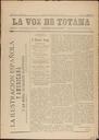 [Ejemplar] Voz de Totana, La (Totana). 23/1/1890.