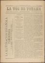 [Ejemplar] Voz de Totana, La (Totana). 26/1/1890.