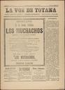 [Issue] Voz de Totana, La (Totana). 9/2/1890.