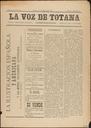 [Issue] Voz de Totana, La (Totana). 13/3/1890.