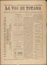 [Issue] Voz de Totana, La (Totana). 16/3/1890.