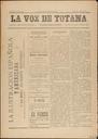 [Ejemplar] Voz de Totana, La (Totana). 20/3/1890.