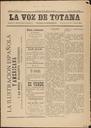 [Issue] Voz de Totana, La (Totana). 30/3/1890.