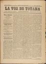 [Ejemplar] Voz de Totana, La (Totana). 13/4/1890.