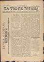 [Issue] Voz de Totana, La (Totana). 25/5/1890.