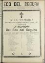 [Ejemplar] Eco del Segura (Cieza). 31/10/1909.